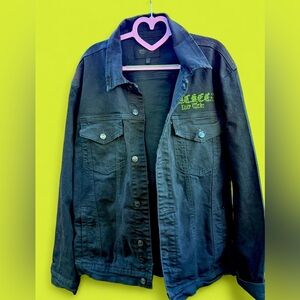 Mac keen Men's 🐉Black Bomber Jacket with Green Graphic